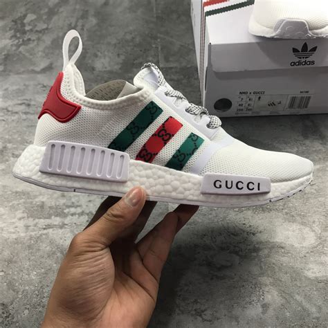 adidas nmd r1 pk primeknit x gucci bee white|Adidas NMD r1.